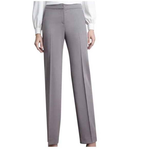 St. John's Women's Dark Grey Straight Leg Pants Size 8 - Picture 1 of 11